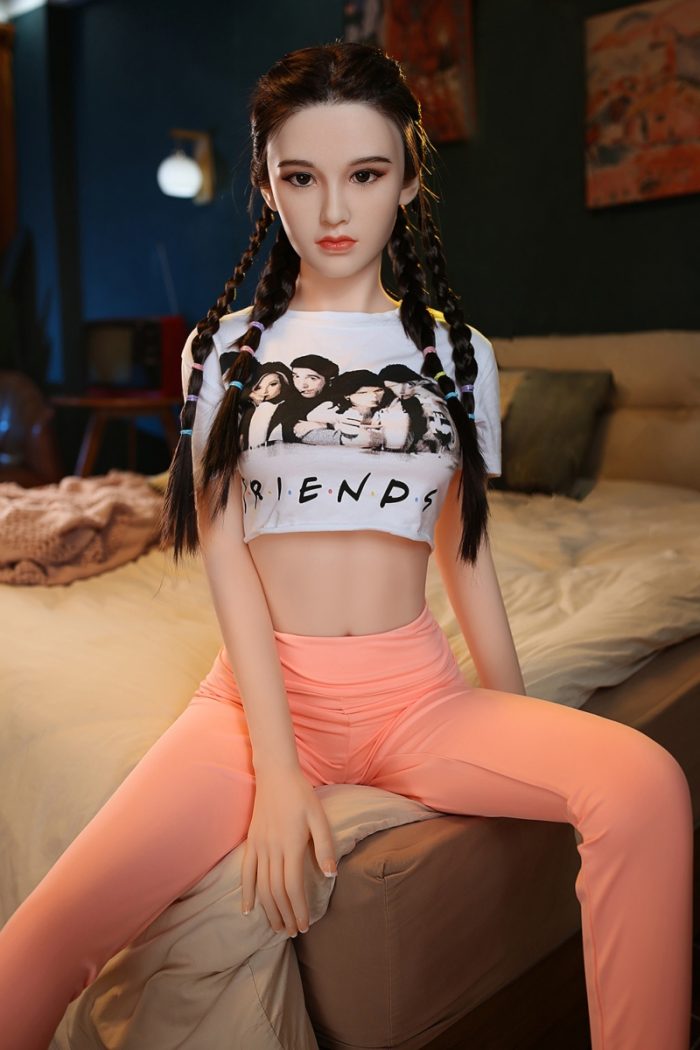 160cm (5ft3) Natural and even skin tone-Black eyes  Durable TPE material Cute Style Sex Doll [USA Stock] - Image 3
